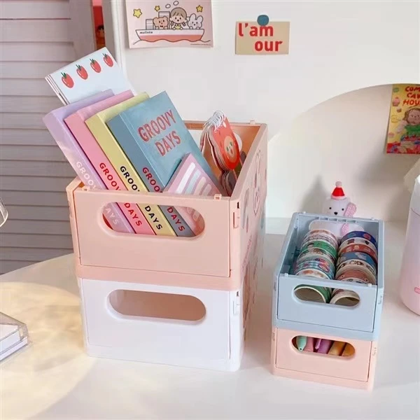 珊谷SH桌面可折叠收纳筐