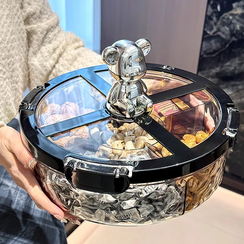 2025干果盘客厅家用轻奢高端果盘茶几高级感瓜子收纳盒零食摆放盘