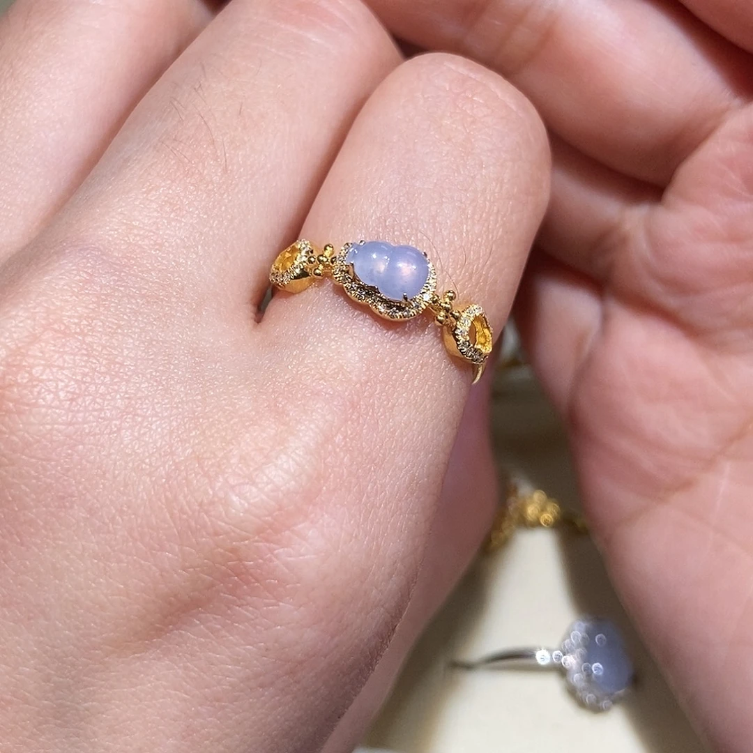 可***多翡翠18K金镶嵌颈饰1111