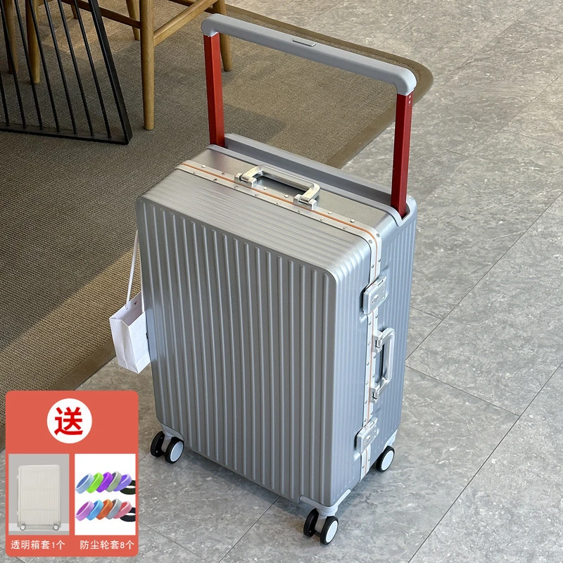 多功能宽拉杆行李箱铝框加厚拉杆箱防刮耐磨旅行箱20寸登机密码箱