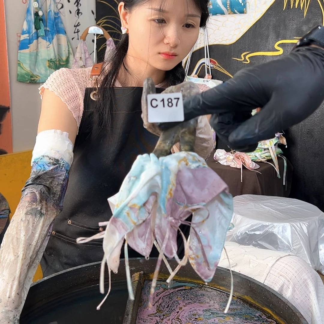 187新款方巾发圈手作