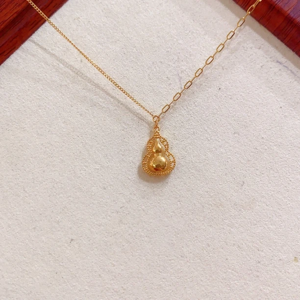 【不支持无理由退】5G足金999葫芦套链