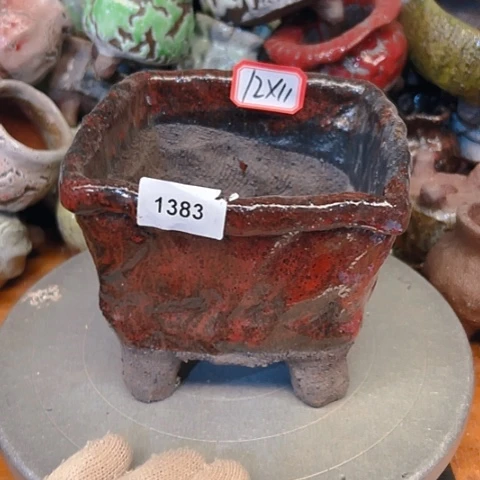 粗陶花盆手工花盆制作