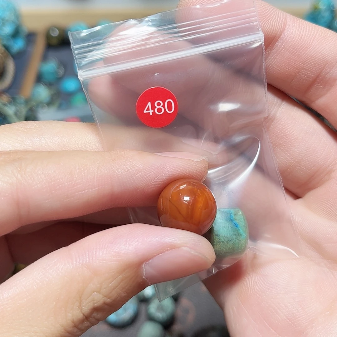 济***族玛瑙/玉髓未镶嵌圆珠桶珠老型手串！！