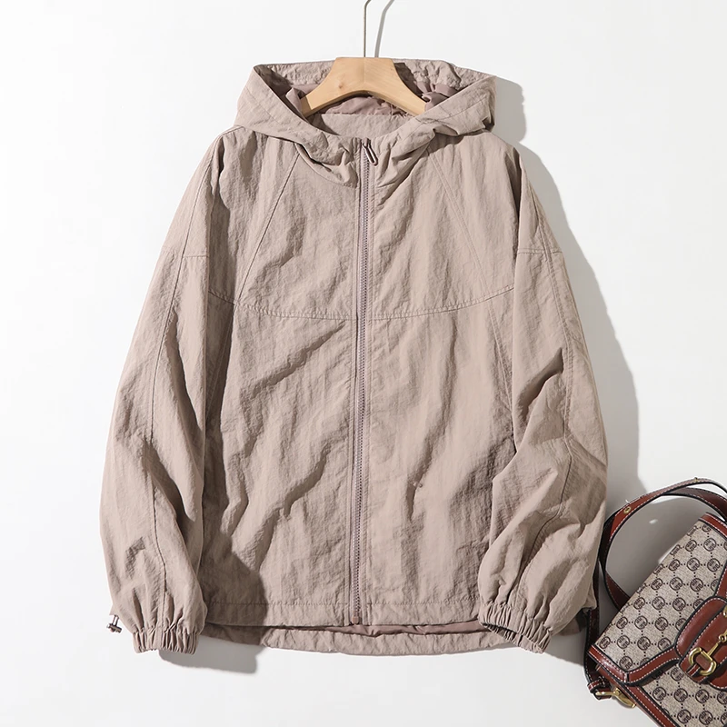 挚爱实穿派！2025秋款设计师极简风外套连帽防风显瘦休闲风衣#5888