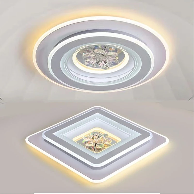 水晶灯卧室灯新款led吸顶灯大气现代高亮房间灯轻奢主卧室吸顶灯
