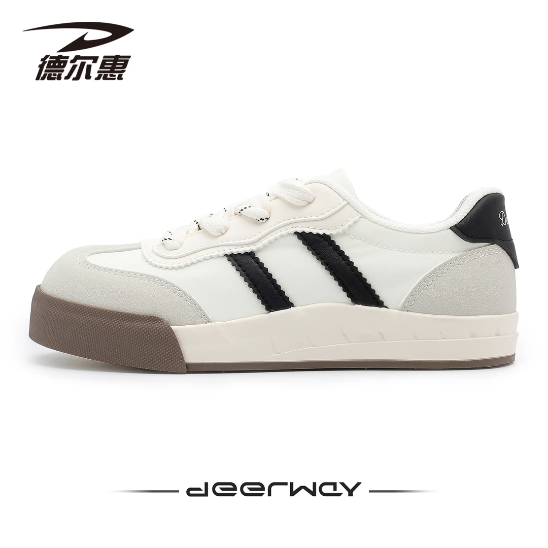 德尔惠女鞋2025新款爆款秋季厚底增高显腿长百搭休闲运动时尚板鞋