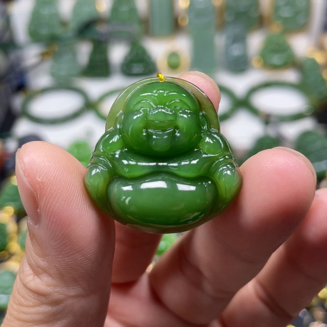 和田玉（碧玉）未镶嵌吊坠(不含链)