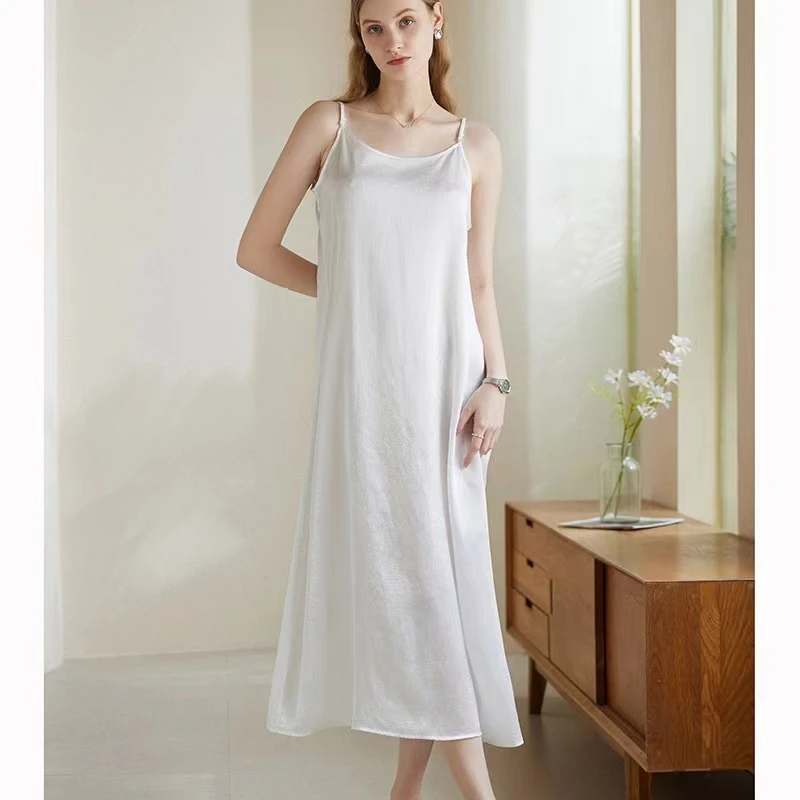 醋酸轻奢百搭吊带连衣裙ADT9116