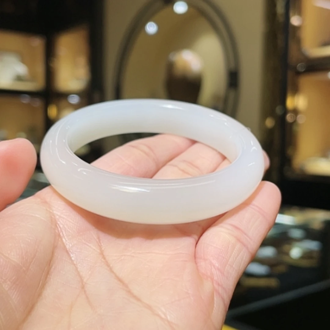 【闪购商品】和田玉手镯未镶嵌52.6#48.6g
