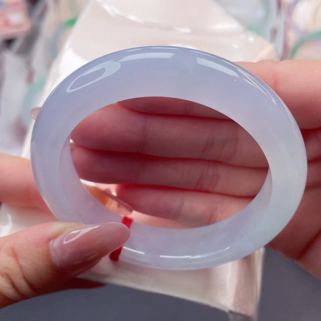 未镶嵌手镯翡翠55.1冰紫 温婉可人冰莹剔透 小万强推3号