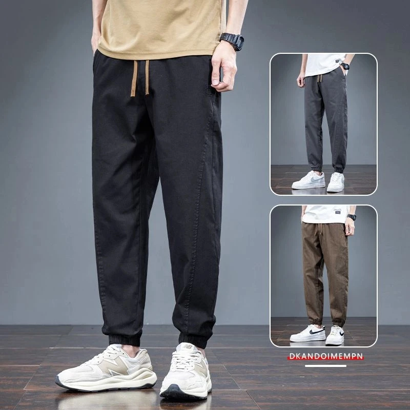 2025新款春秋季休闲裤男士百搭宽松舒适小个子运动工装束脚裤子男