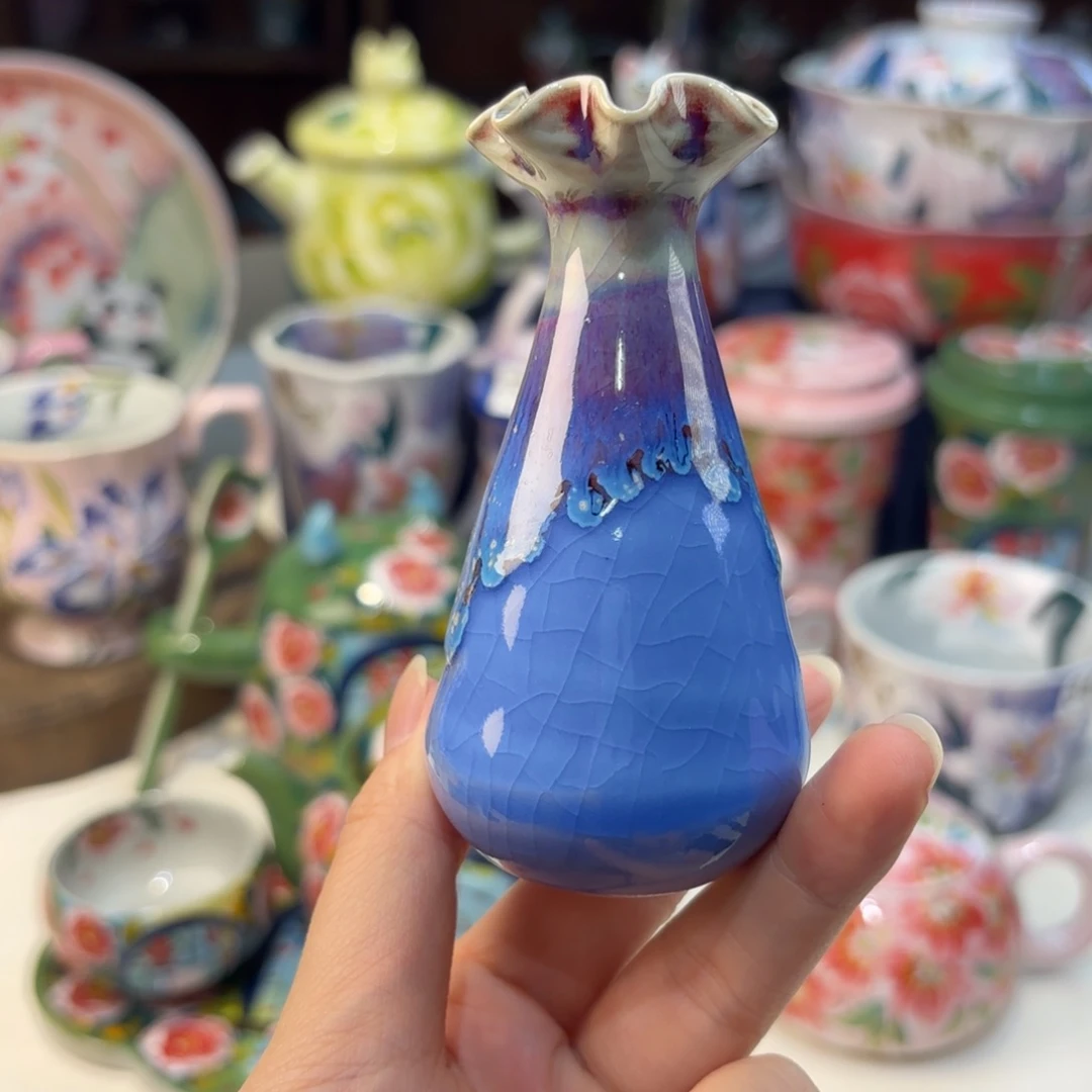 瓷片景德镇手绘高温釉下彩陶瓷茶具