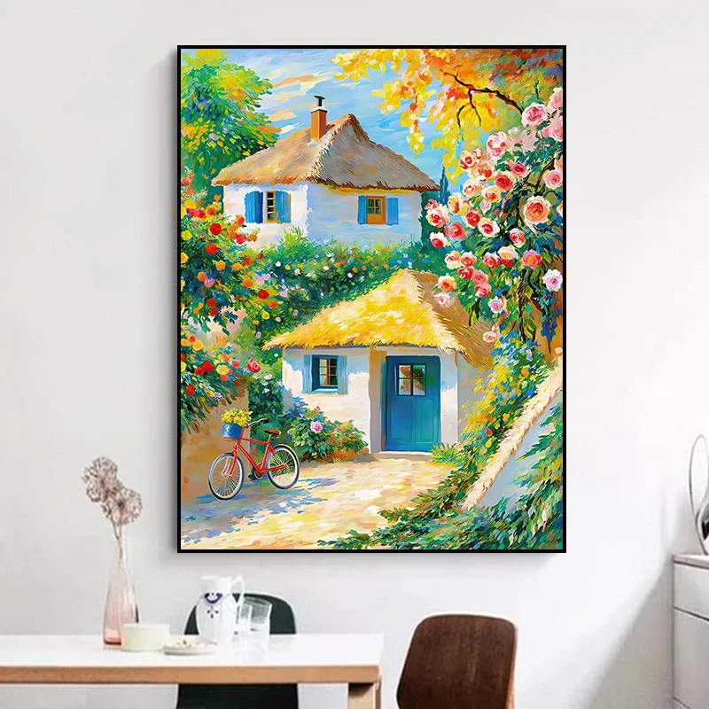 Q22玄关房屋建筑客厅抽象艺术风景装饰壁画小众玄关挂画
