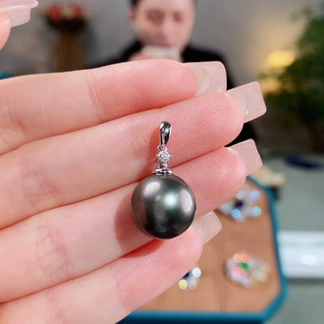 海水珍珠颈饰18K金镶嵌13mm