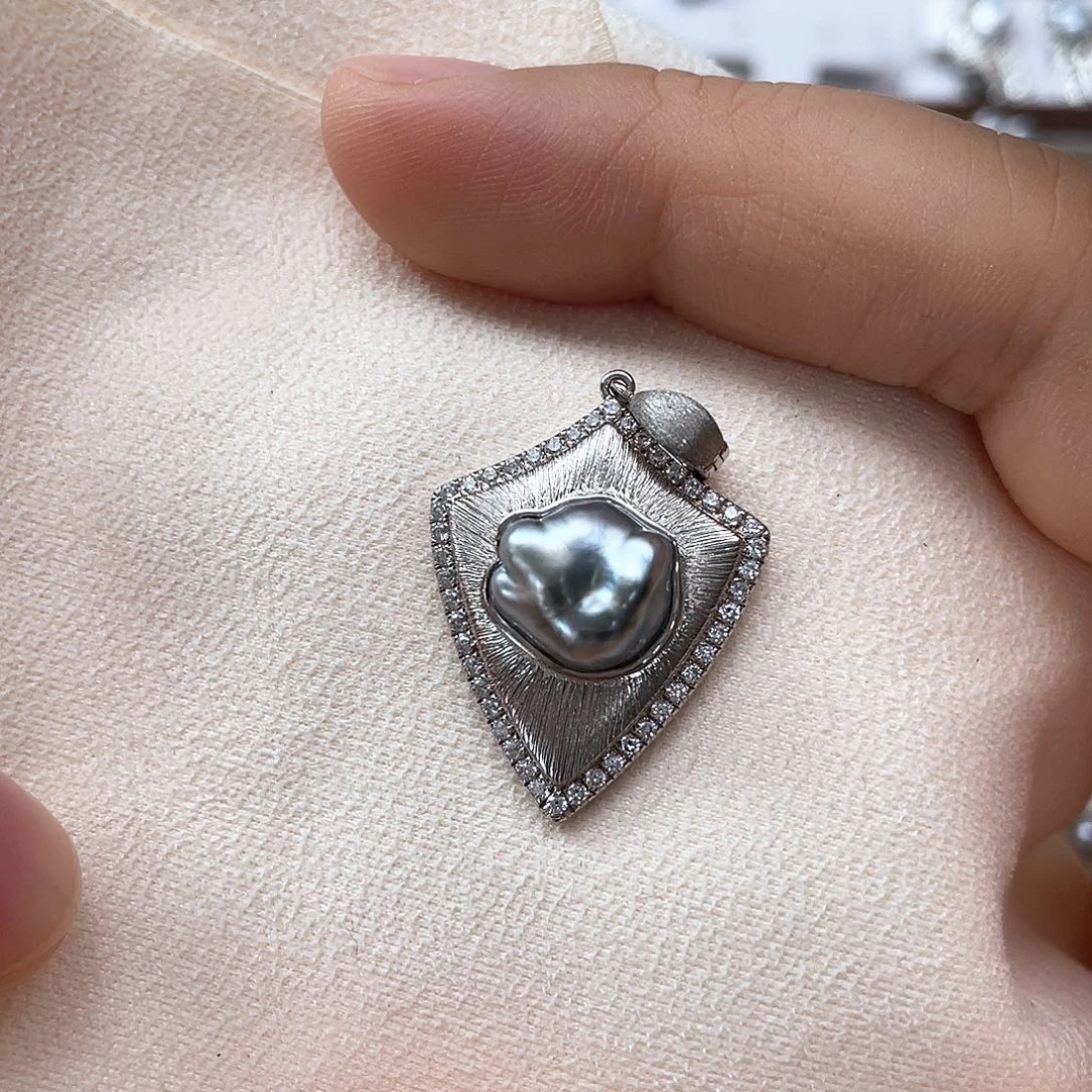 颈饰海水珍珠银S925镶嵌