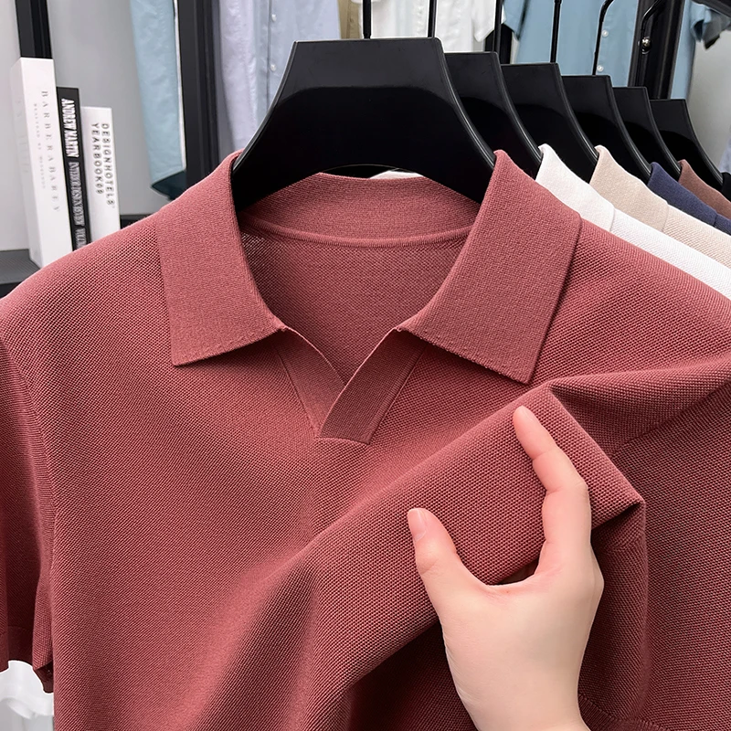 VOGUE法国 polo衫男士短袖T恤2025新款夏季休闲爸爸体恤显瘦翻领