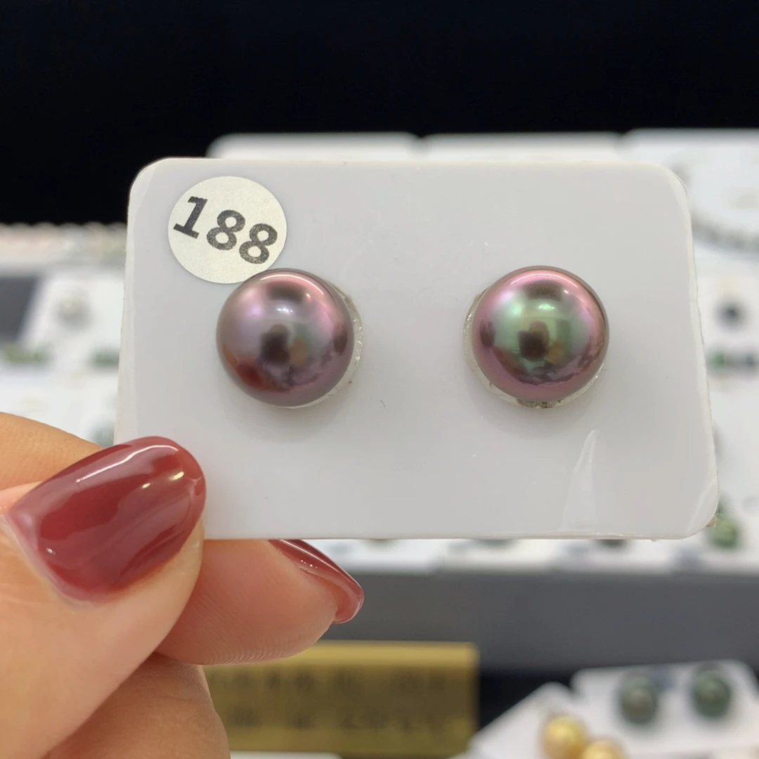 未镶嵌裸珠定制海水珍珠11+金属紫孤品