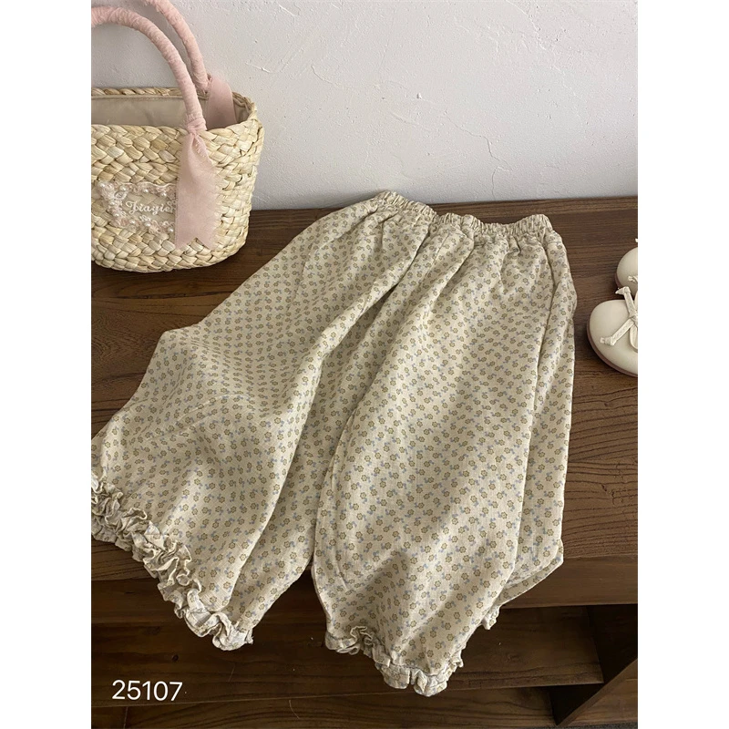 AC381~JJFX·25夏~木耳边碎花裤25107