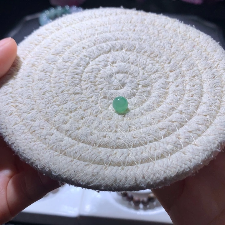 散珠翡翠天然缅甸A货翡翠卡7.18 绿珠