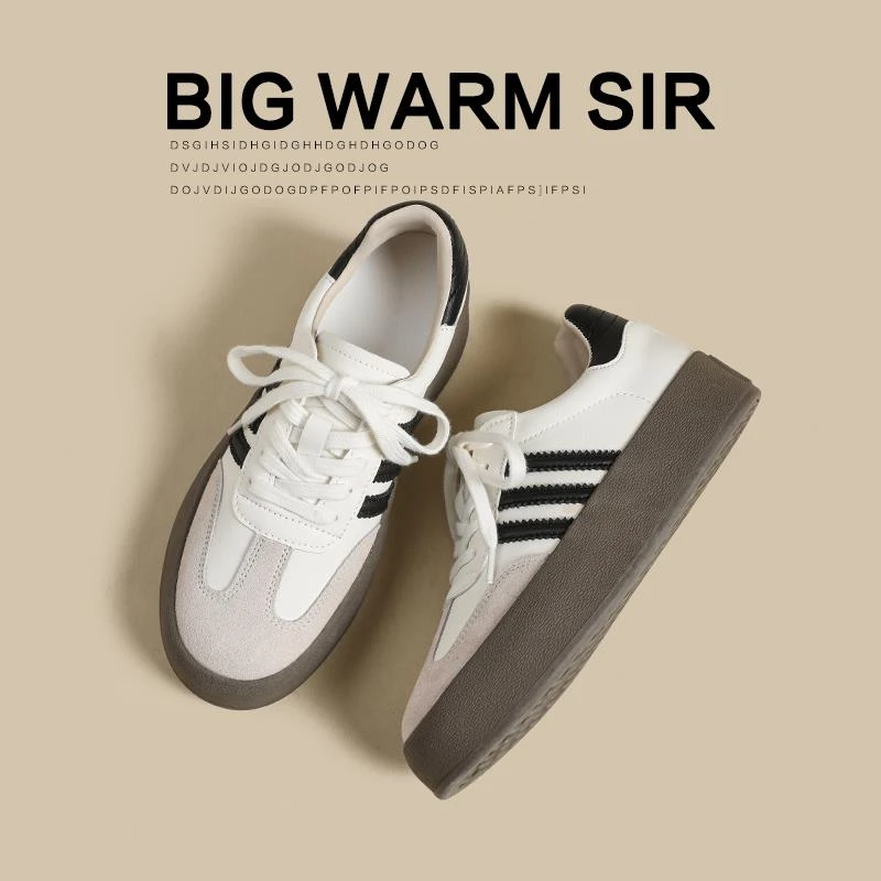 德训鞋女2025年春季新款平底休闲运动单鞋复古经典板鞋子