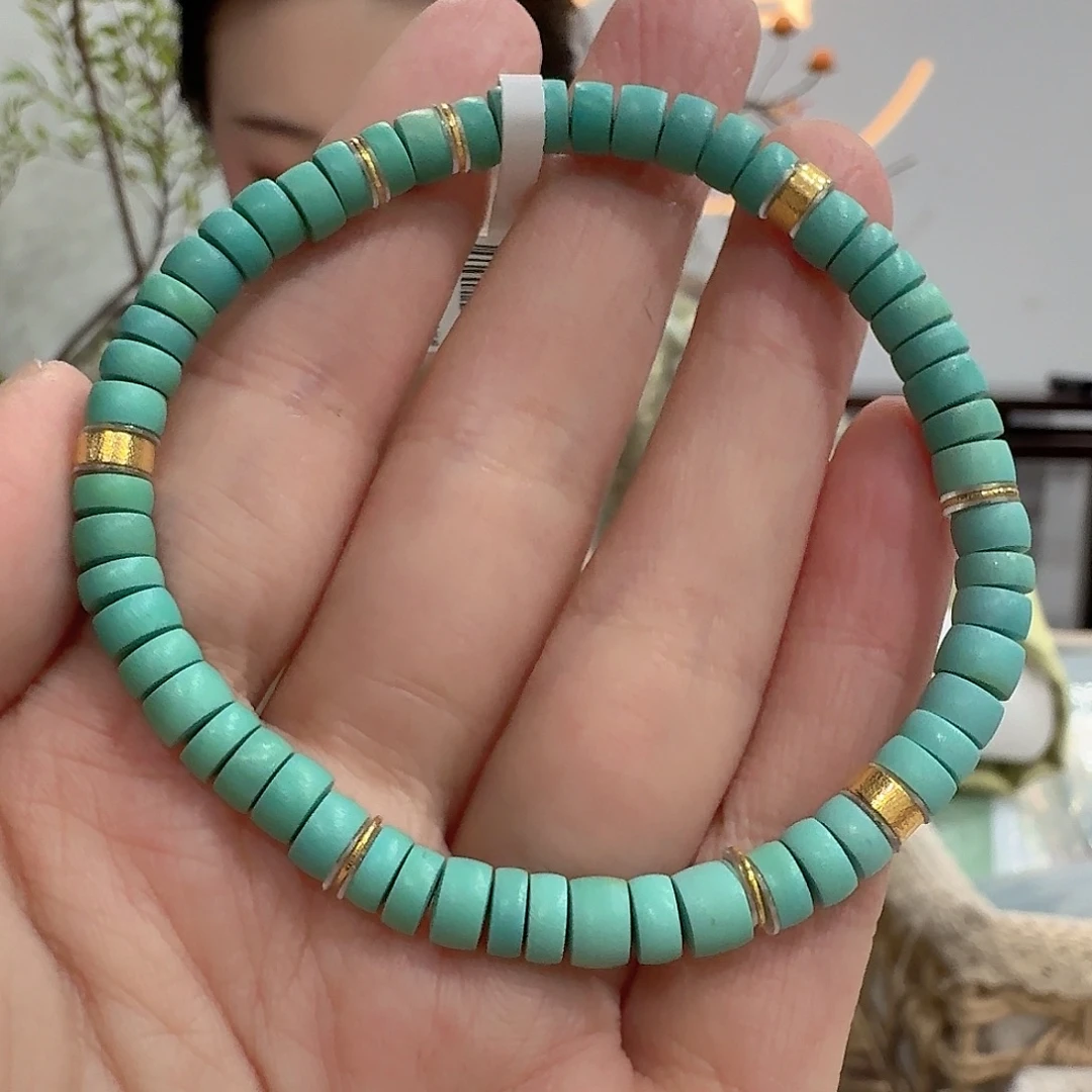 绿松石18K金镶嵌珠宝奇石