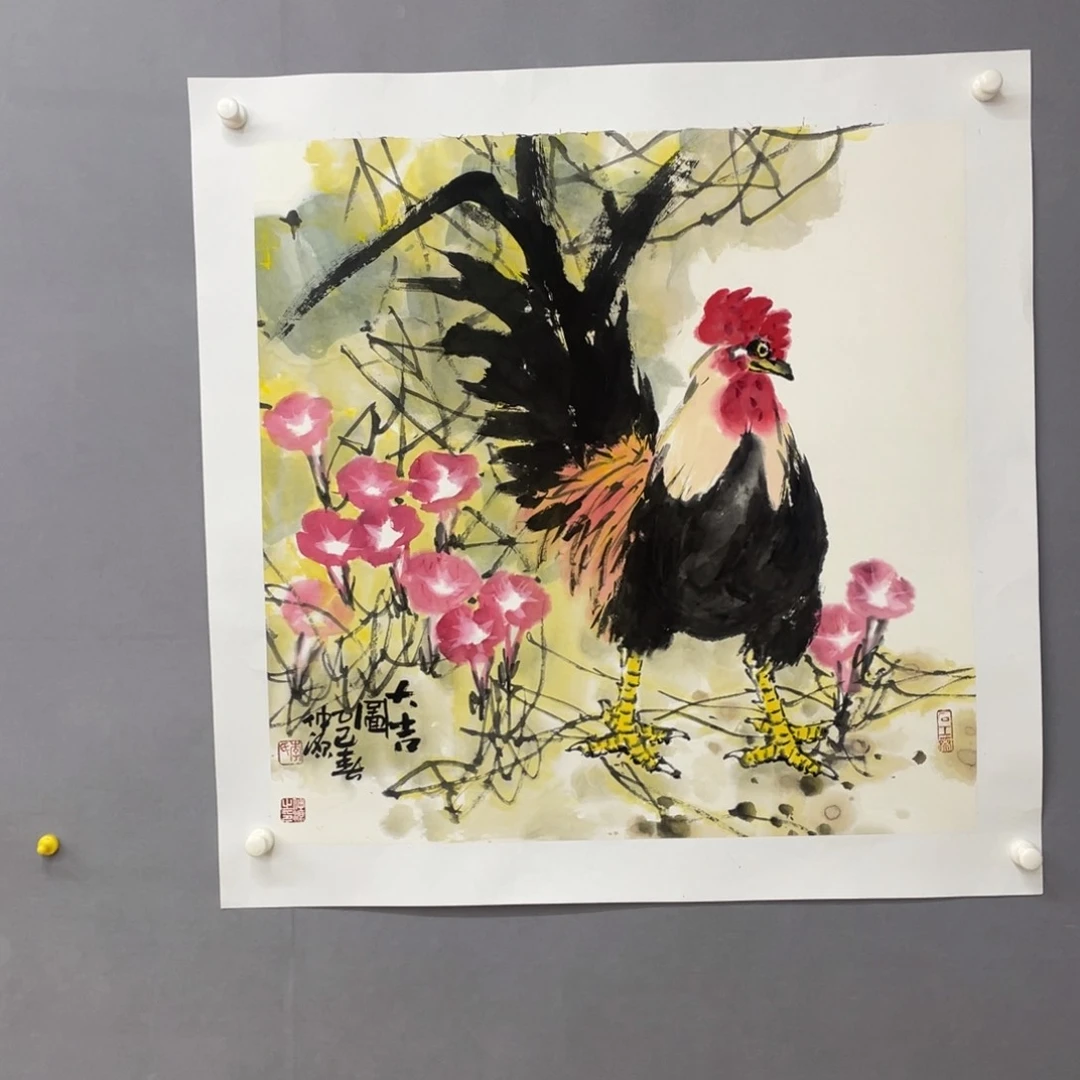 国画艺术家真人手绘