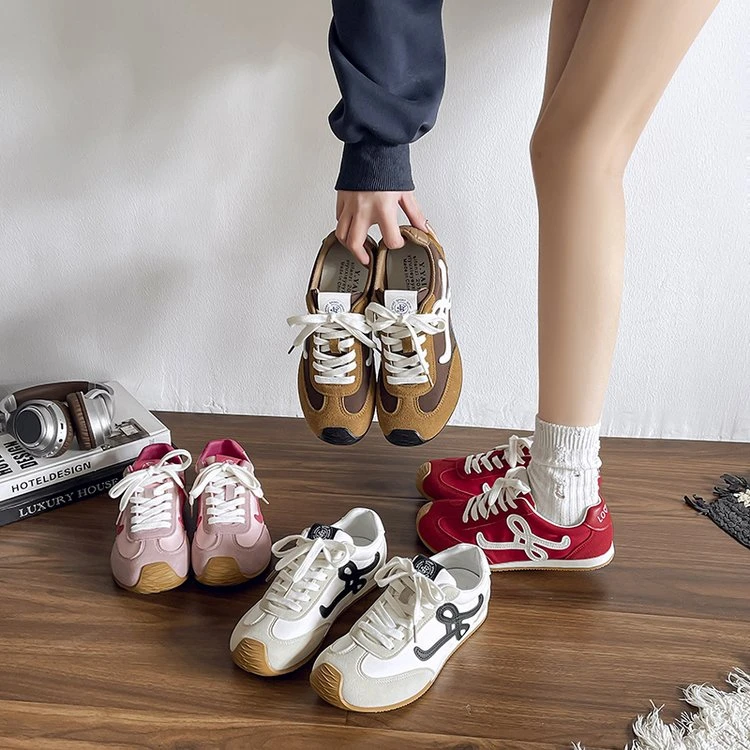 复古德训鞋阿甘鞋低跟鞋百搭复古运动松糕底休闲鞋69309