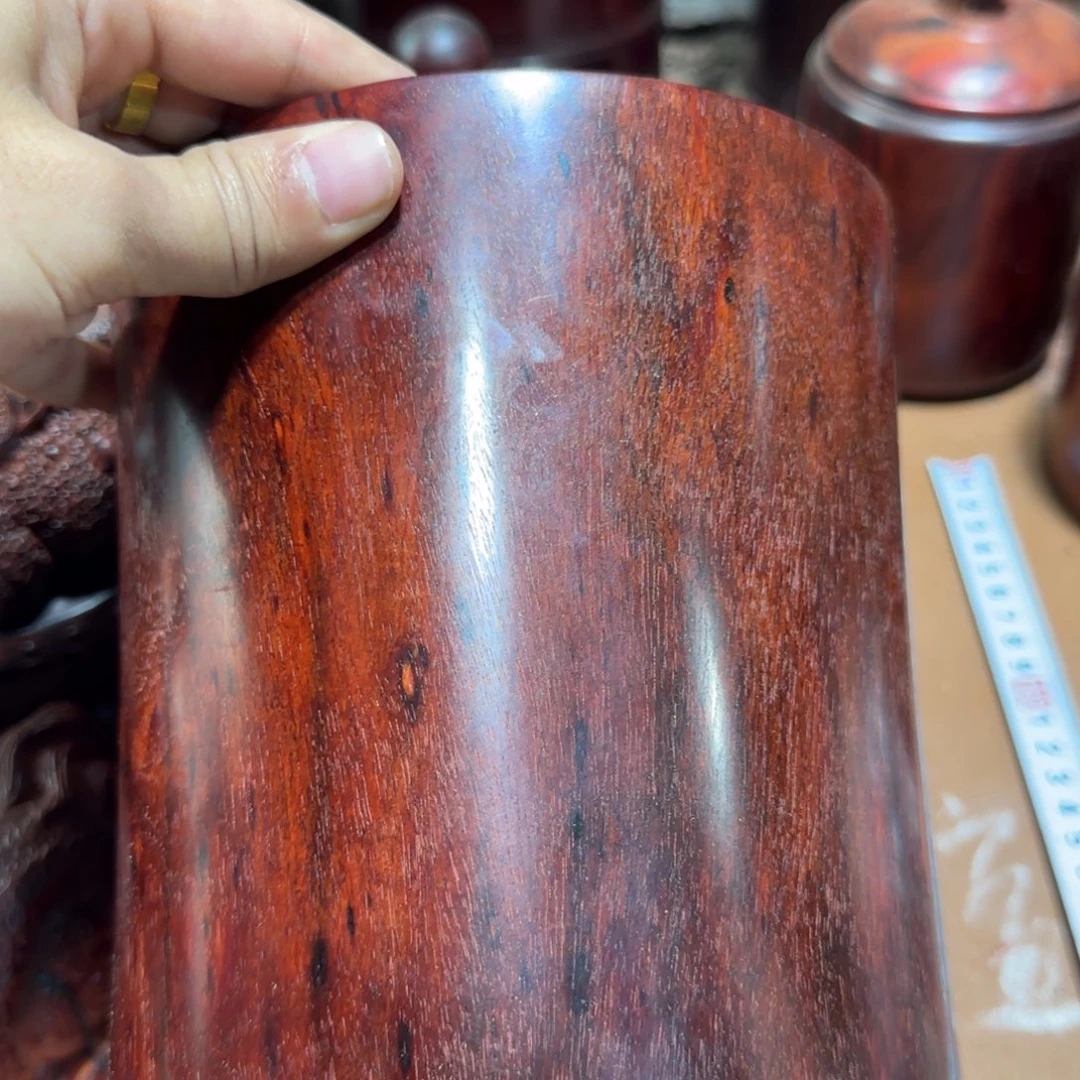 木印度小叶紫檀笔筒