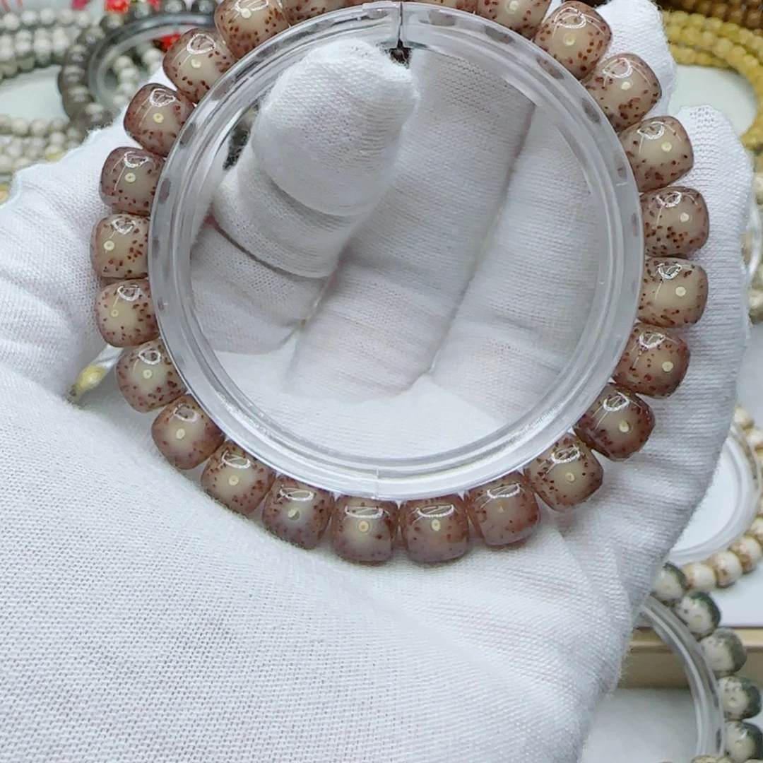 星月菩提手串粉冰9×8同枝果