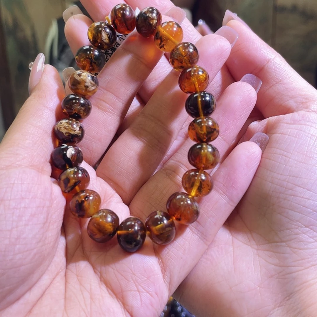 未镶嵌琥珀裸石抚顺琥珀11+花蜡溶洞