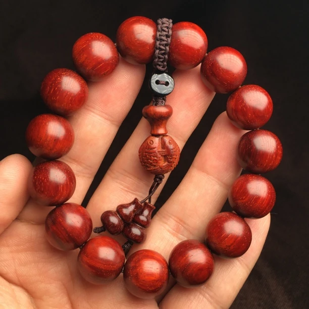 原汁原味小叶紫檀老料1.5高端鸡血红泥料玻璃底