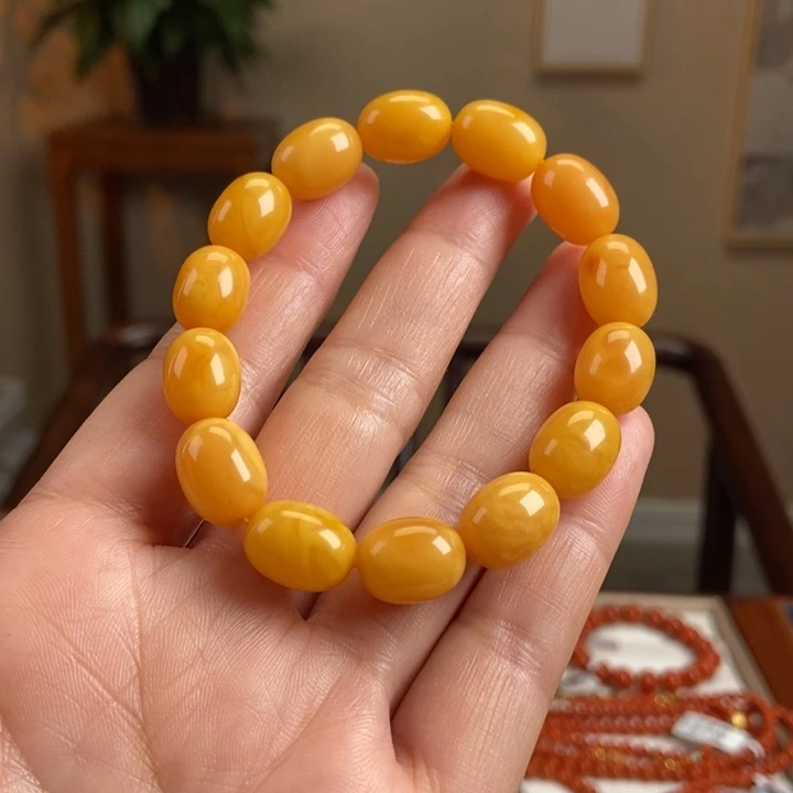 琥珀手链未镶嵌蜜蜡手串10