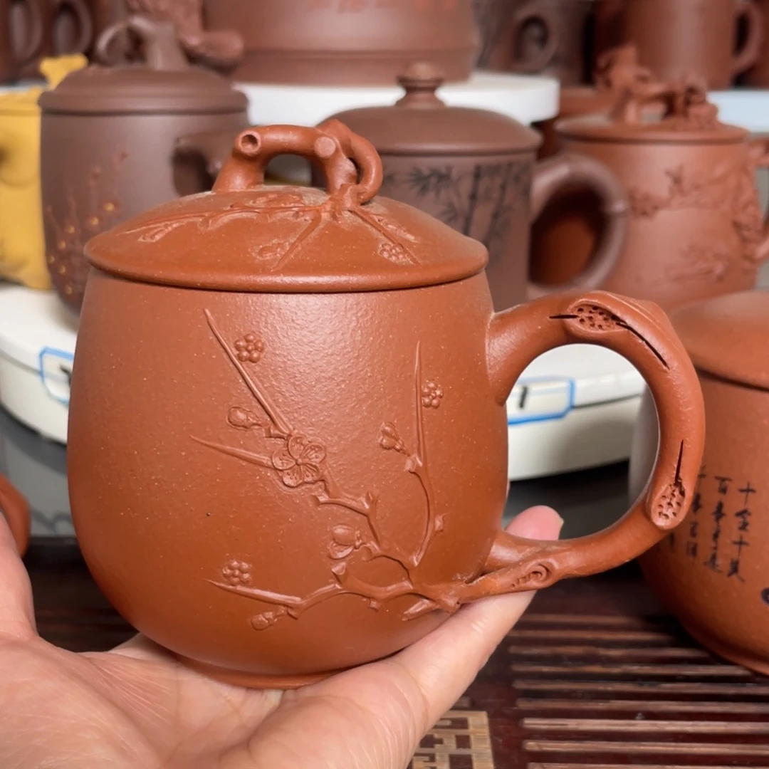 茶杯紫砂降波报春杯