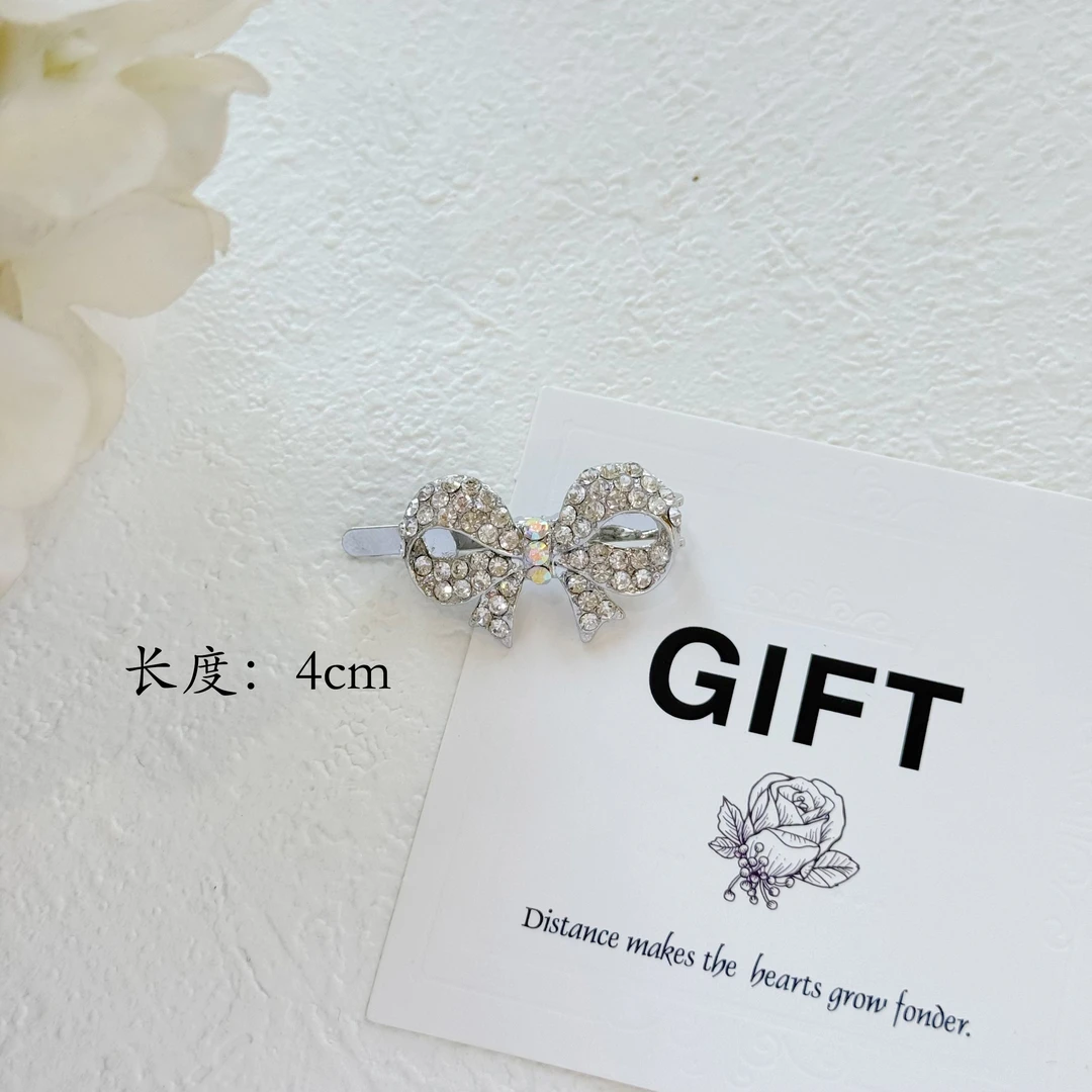 BAOSHATI/宝莎缇F-793满钻蝴蝶结磁吸扣一字夹