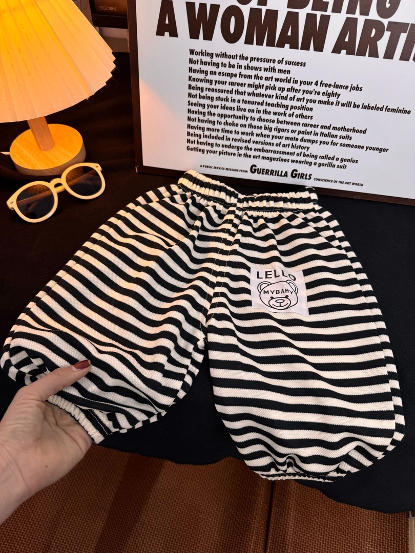 2025新款儿童休闲裤男童女童宽松时尚百搭春秋款条纹裤卫裤