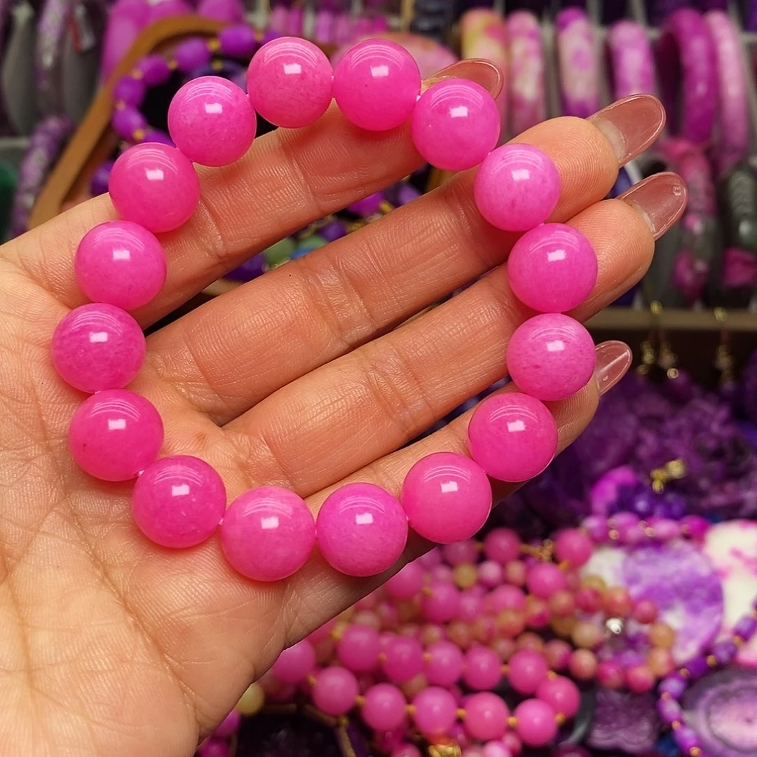 秋***夕珐琅非金属玉华粉手串