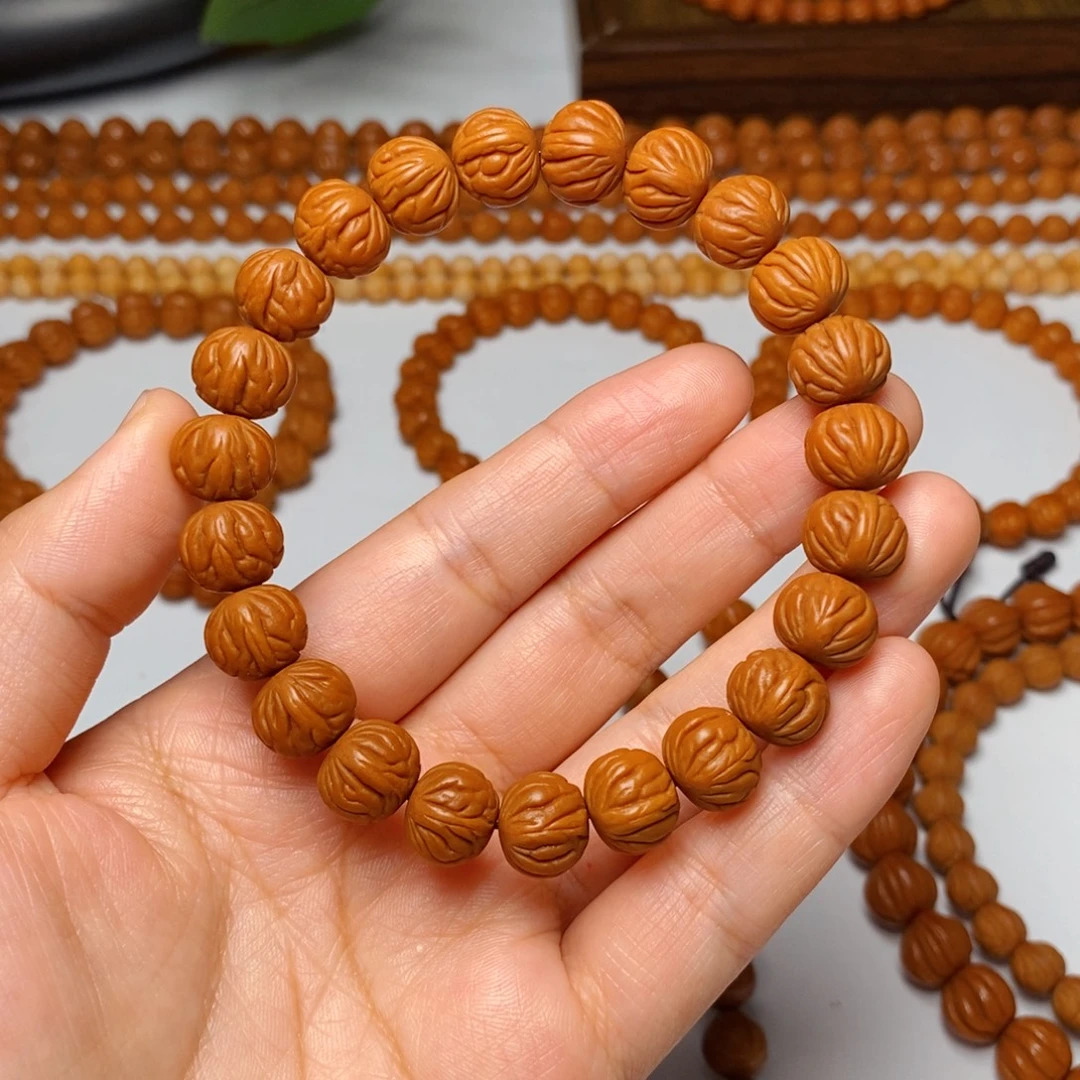盘***部手串桃核11mm野生小龙包桃核手串