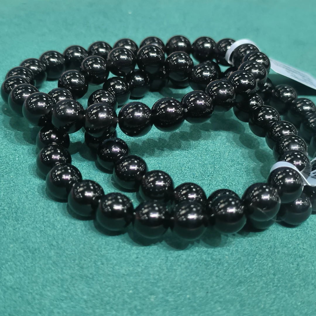 【书记甄选】天然黑水晶单圈手链 多样式发一件 约8mm XL4836