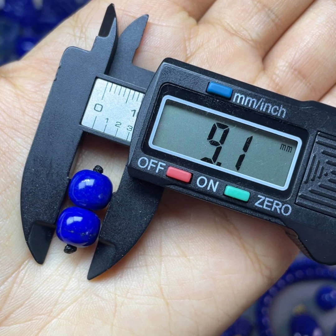 青金石未镶嵌9×8mm老型对珠配饰