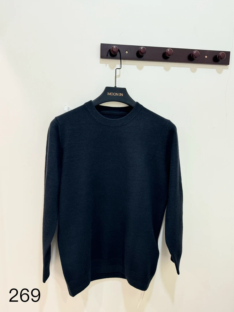 厚款圆领常规绵羊毛打底长袖针织衫时尚休闲