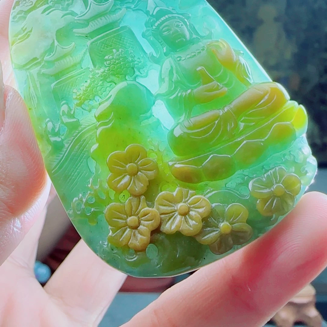 翡翠未镶嵌吊坠(赠链)13467