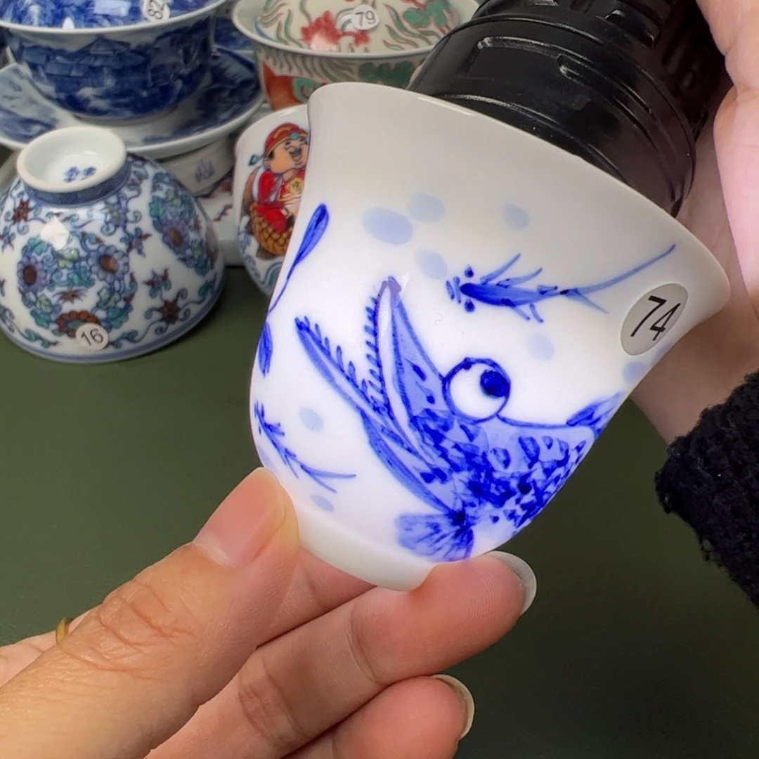 陶瓷景德镇纯手工纯手绘茶具木木74