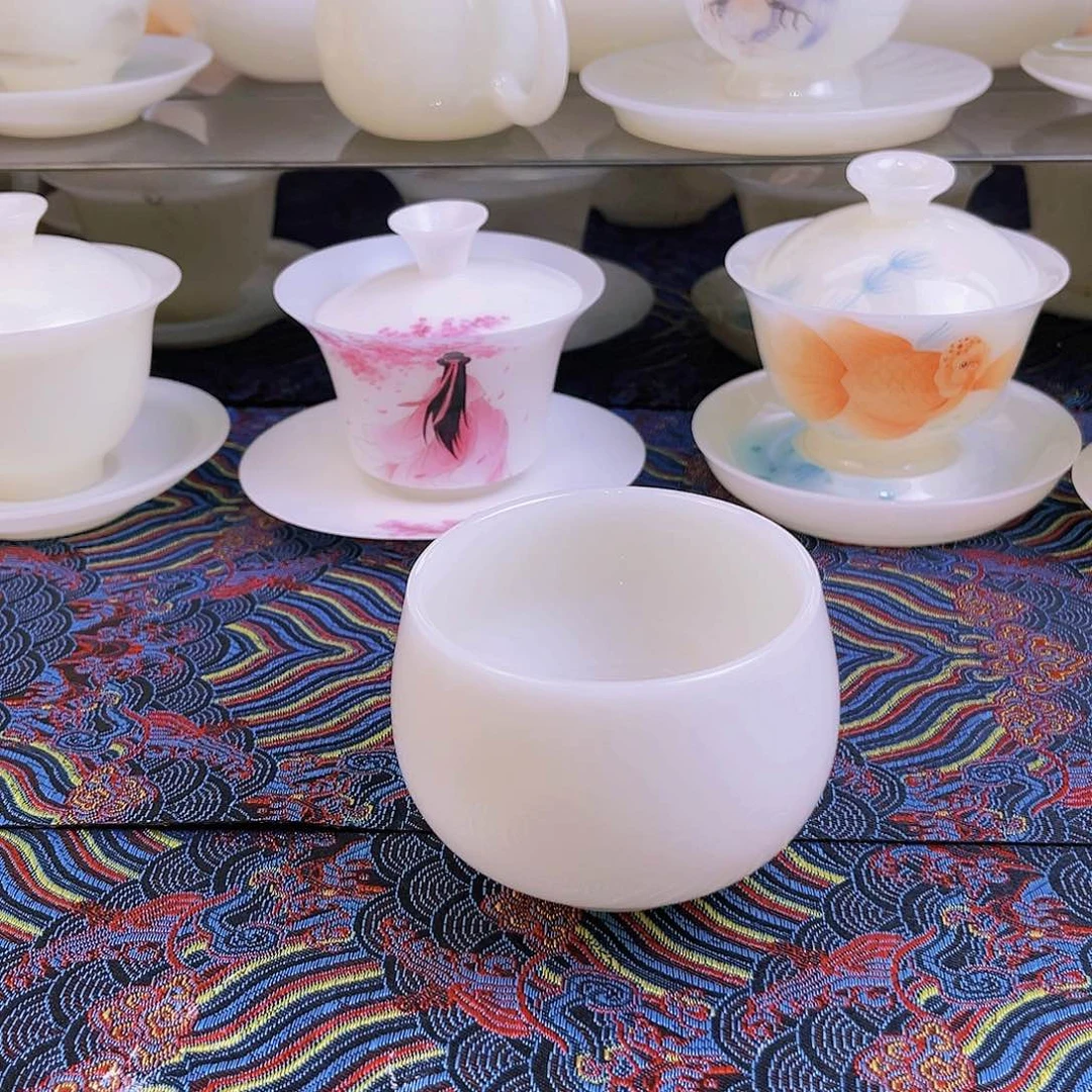 盖碗瓷精品璞玉瓷主人杯180cc