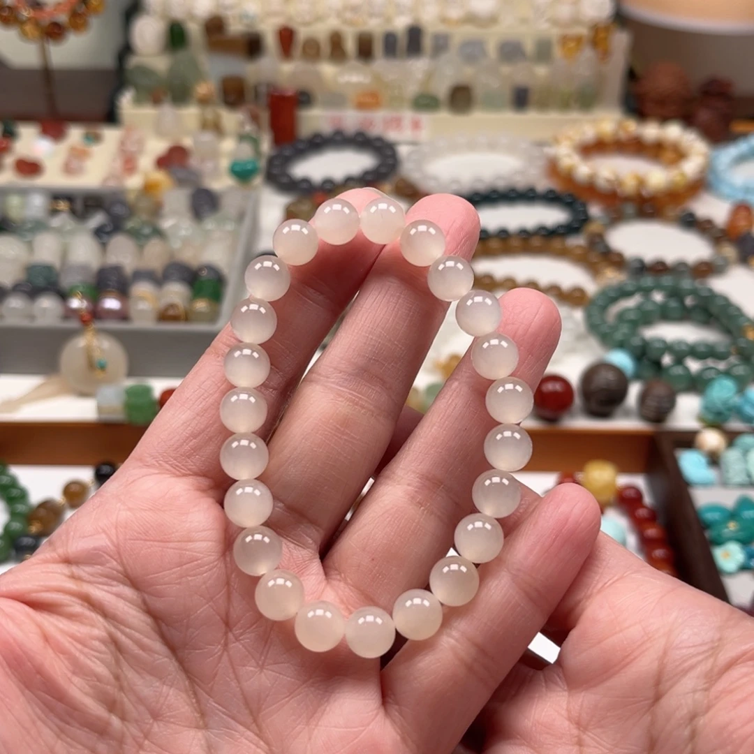 和田玉未镶嵌手链单圈手串