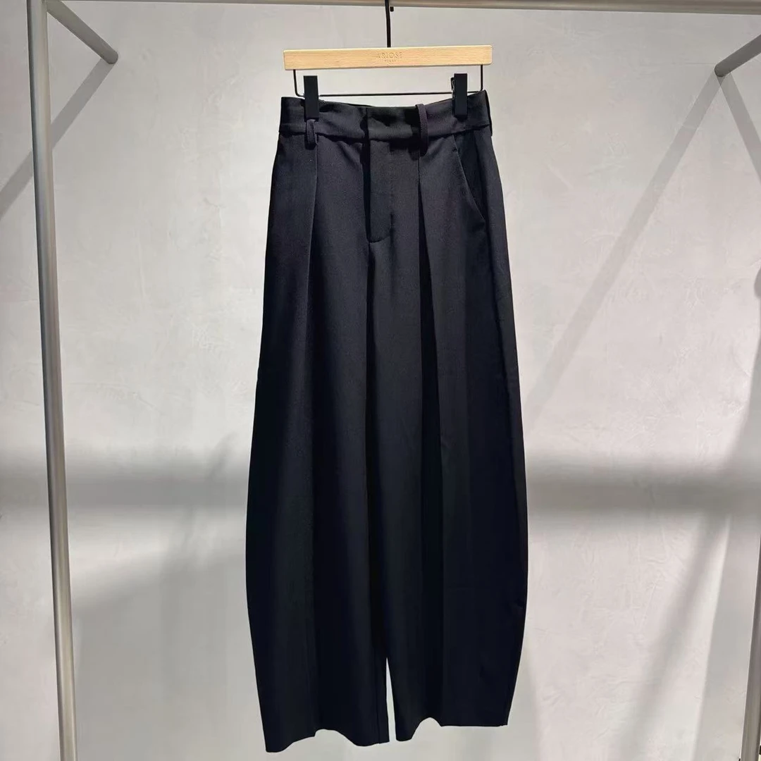 网红款裤子时尚显瘦黑色弯刀裤女士休闲裤R3028