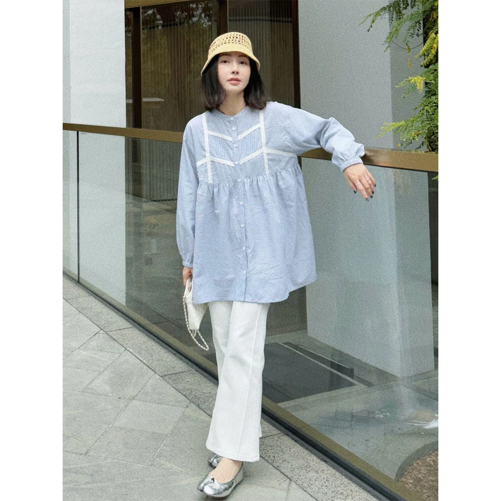 【MGDM】棉氨高弹高品质九分微喇喇叭裤女2025春YX9765