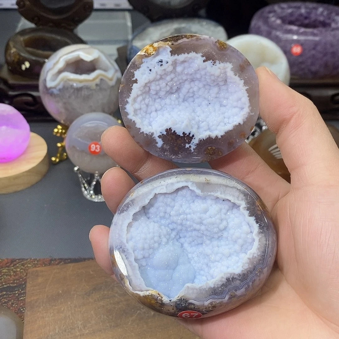 摆件紫晶未镶嵌蓝软啵啵