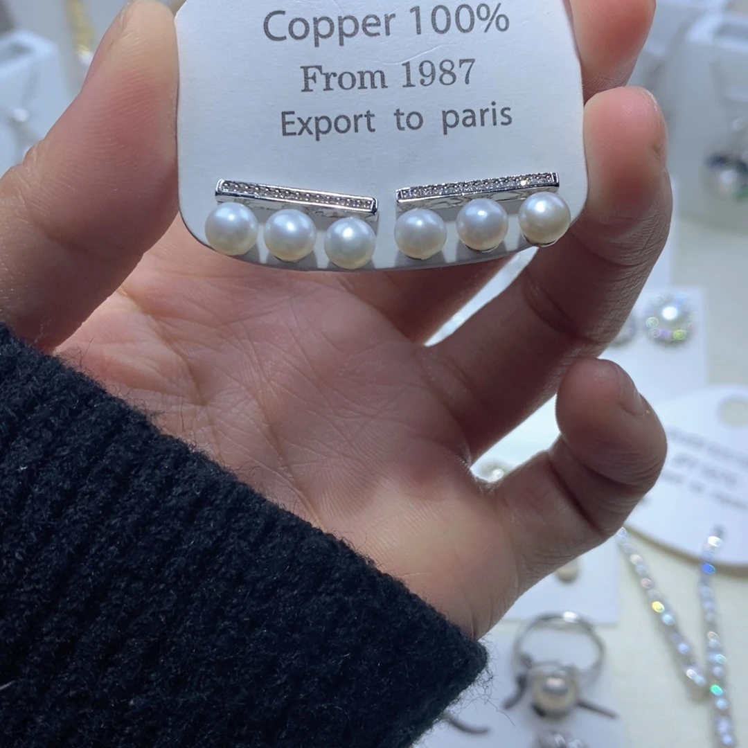 未镶嵌淡水珍珠耳饰