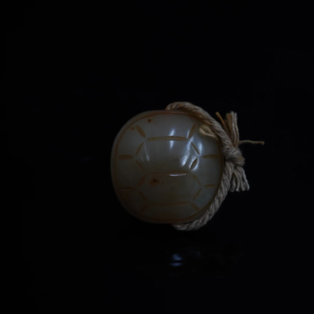 清代和田玉龟甲纹佩/027197/收藏/传承/【友谊文物商店】
